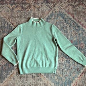 Roolee Light Green Mockneck Sweater